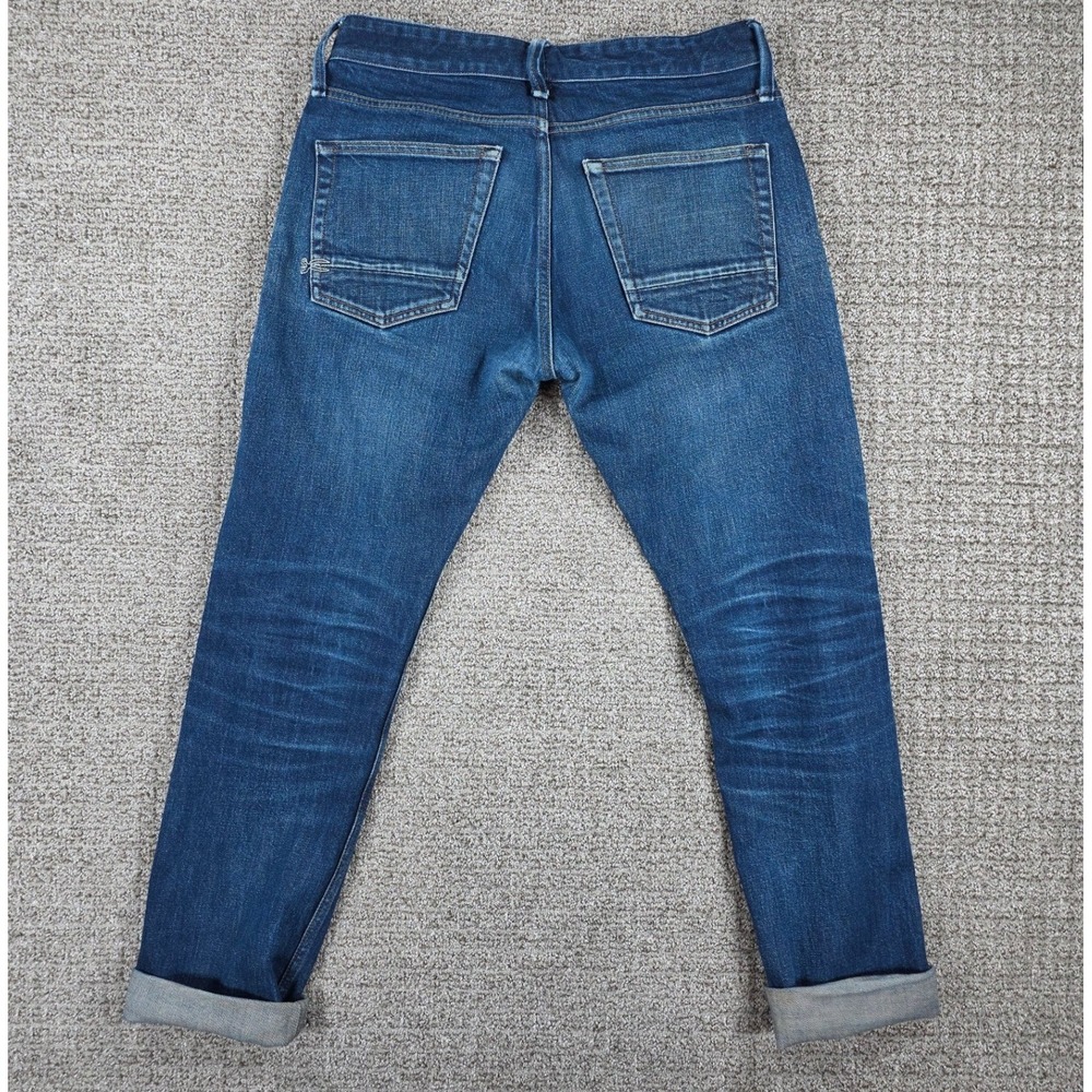 Denham Razor Slim Fit Selvedge Denim Jeans Blue Mens Size 32x31  Fade - Picture 3 of 13